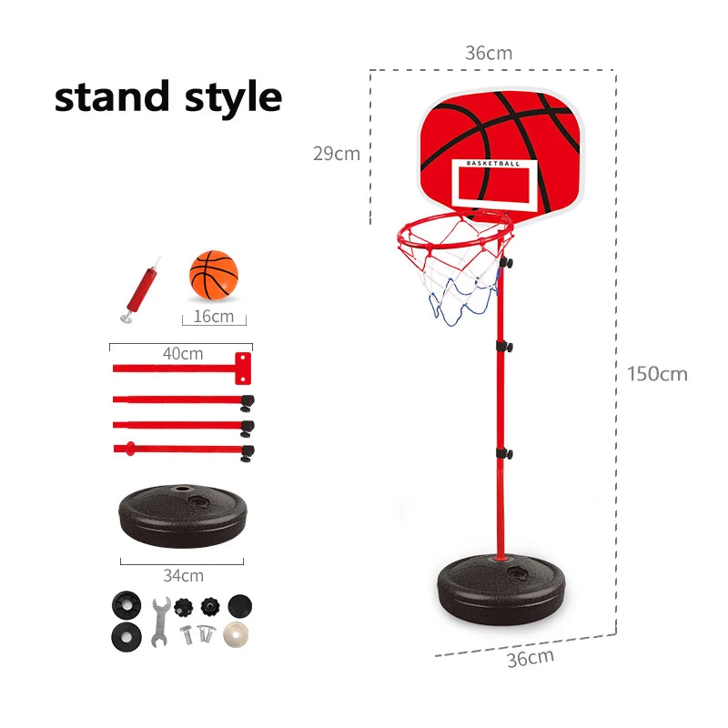 Parent and child playing basketball together at home