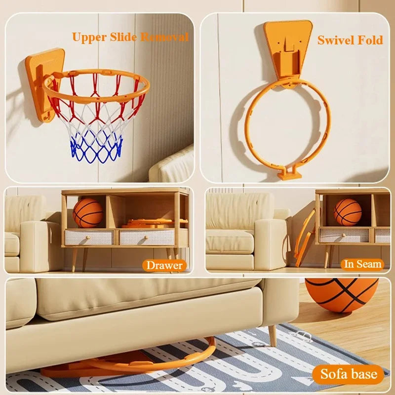 Durable basketball net and solid backboard for indoor use