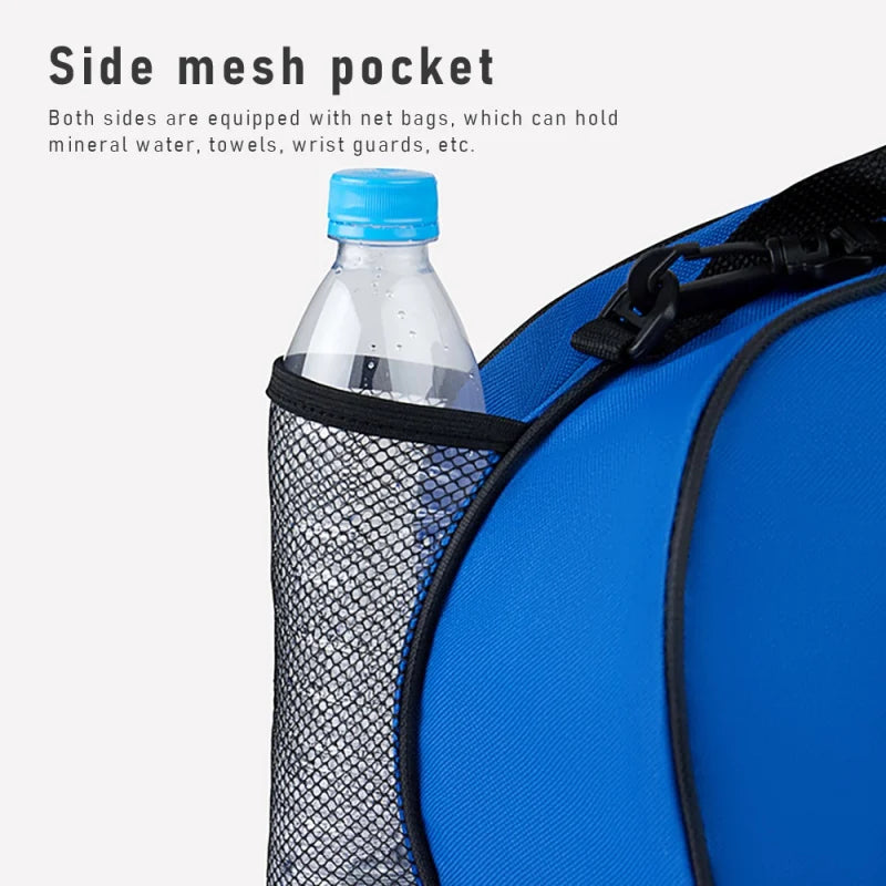 Open ball bag showing spacious interior