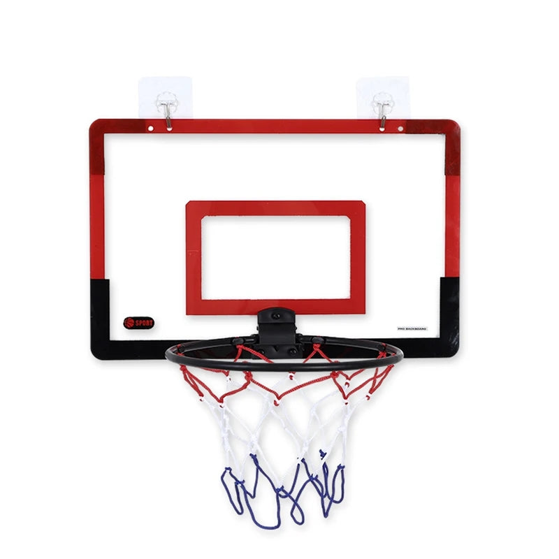 Mini basketball backboard and hoop combo for indoor and outdoor training.