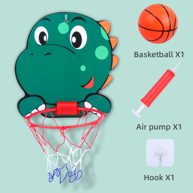 Outdoor garden play with mini basketball toy