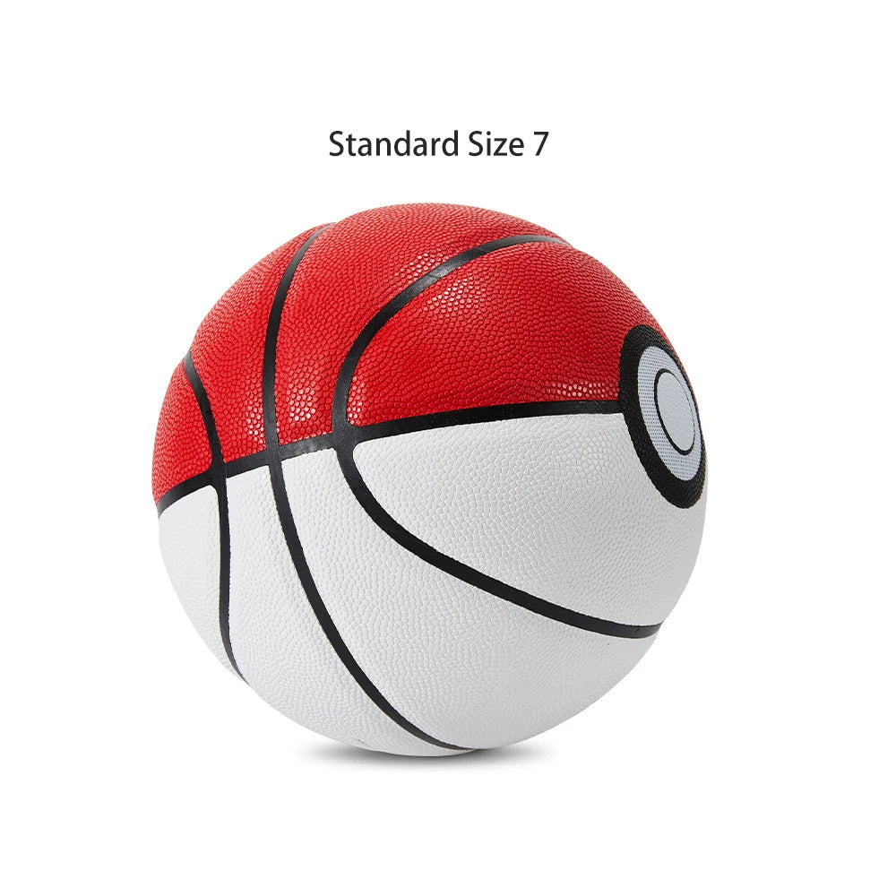 Deflated basketball with accessories laid out for packaging