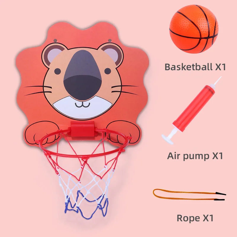 Parent and child enjoying basketball activity together