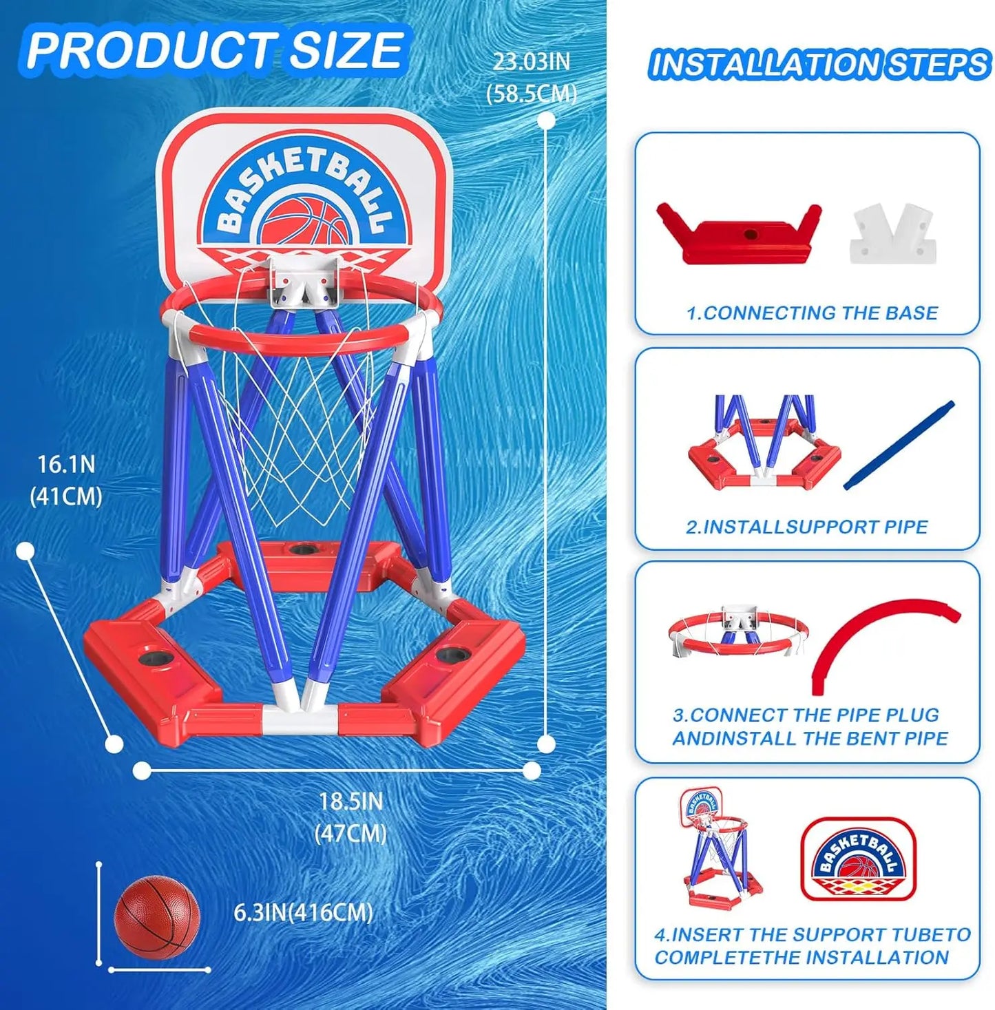 Easy setup demonstration of inflatable pool hoop
