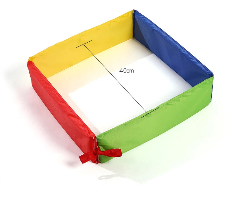 Complete jump hoop set with packaging displayed