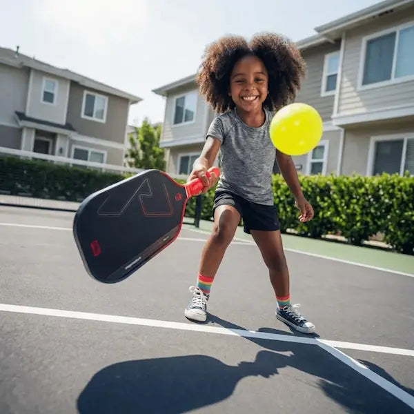 A young athlete improving reaction time and agility through dynamic sports play, part of the First Pick skill-building collection for ages 7-8.