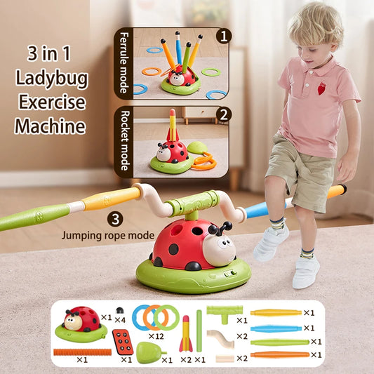 Ladybug-shaped multifunction outdoor toy for kids