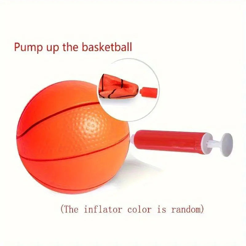 Included mini basketballs and hand pump