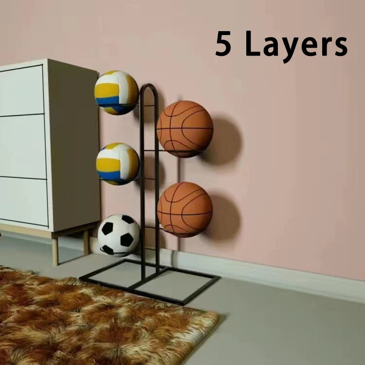 Multi-Layer Basketball Storage Rack Stand