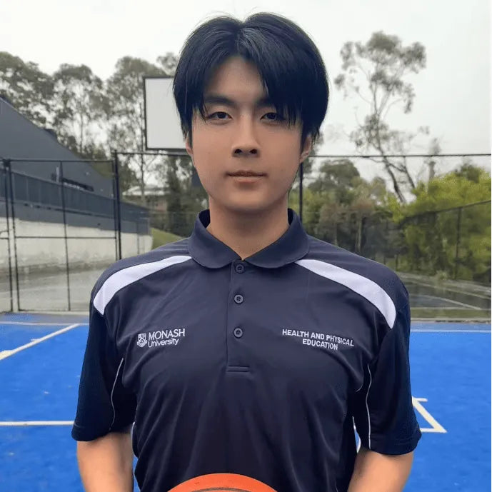 A professional profile photo of Coach Jackson, a specialist at First Pick Academy in Melbourne who leads youth basketball development using a physiotherapy-based 5+3 training system.