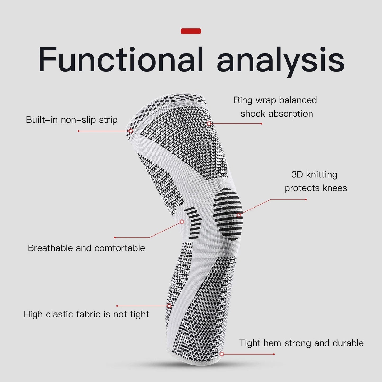 Elastic Breathable Compression Knee Support Sleeve - firstpick