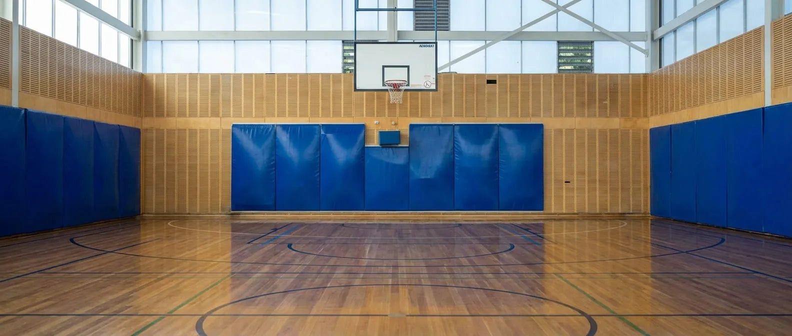 A professional-grade indoor basketball court at Box Hill Indoor Sports, Melbourne. This clean and well-maintained facility provides a high-performance environment for First Pick’s 5+3 scientific youth basketball training, ensuring a safe and focused space for athletic growth.