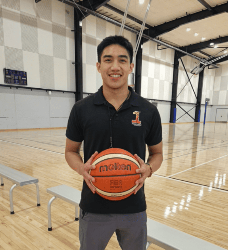 Gab, Skills Coach at First Pick Kids Basketball, friendly and approachable, builds confidence for 4–6 year-olds