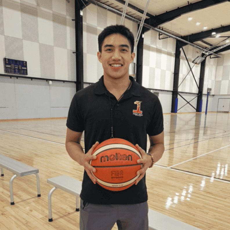 Gab – skills coach at First Pick Basketball Melbourne, focusing on coordination and confidence for kids aged 4–6