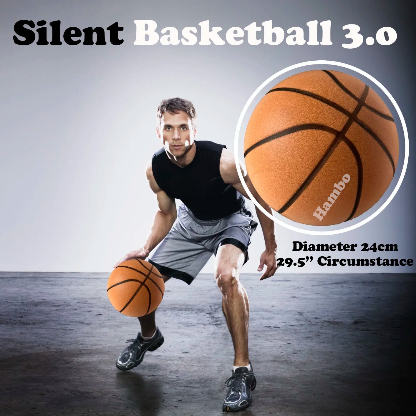 Silent Foam Basketball – Indoor Airless Quiet Dribble Ball (Size 7 & 5) - firstpick