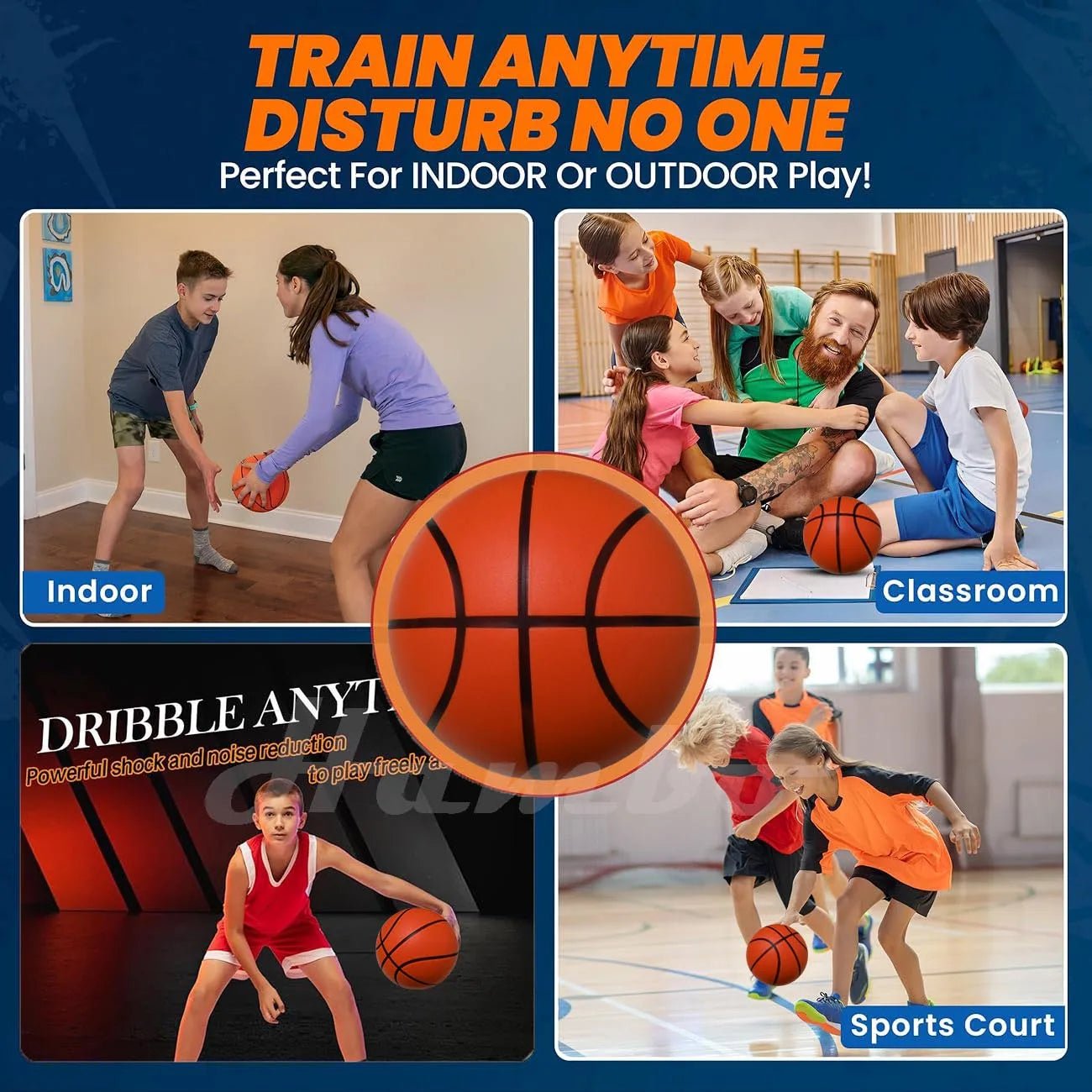 Silent PU Leather Basketball – Real Feel, No Noise - firstpick