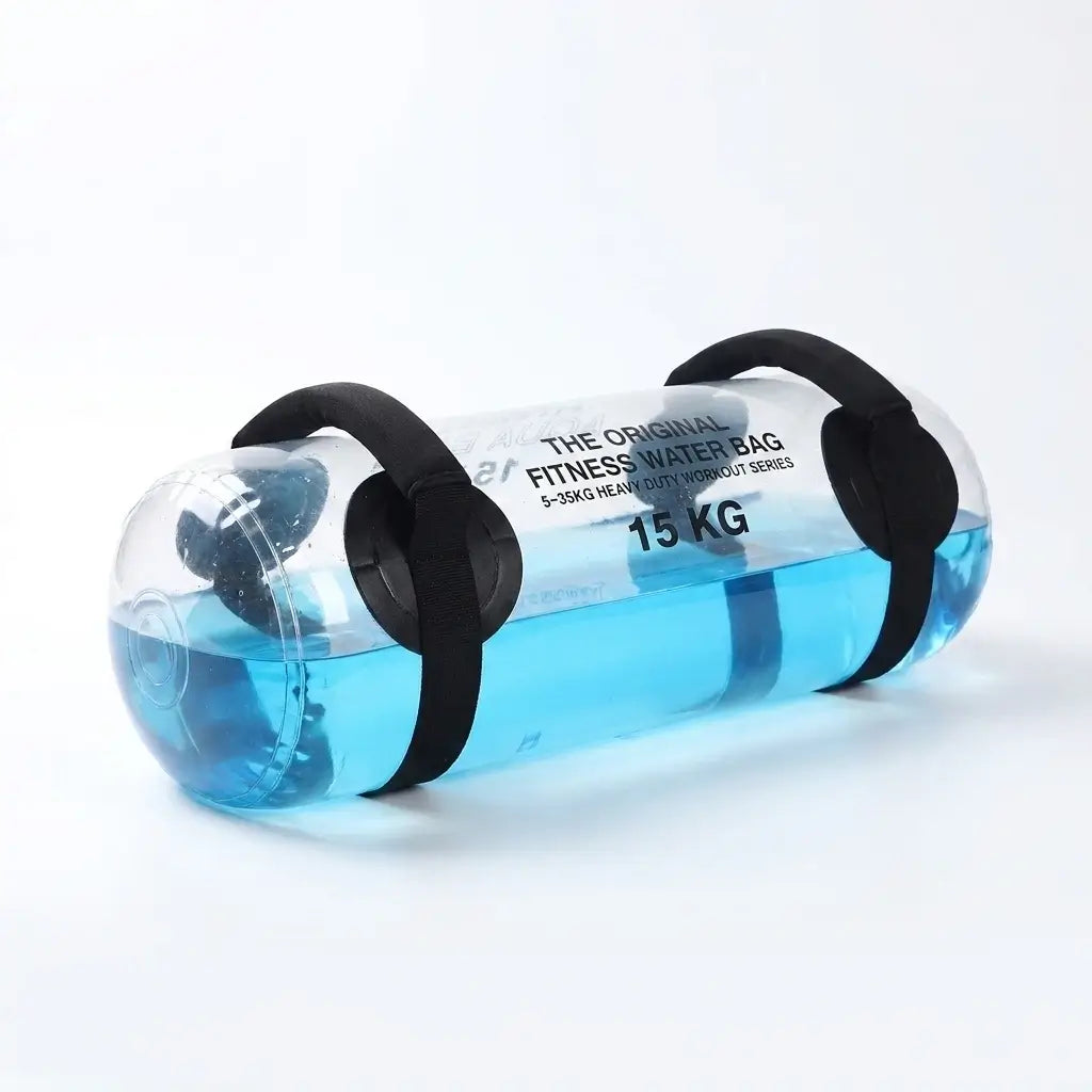 The Original Fitness Water Bag size specifications, 5~35KG adjustable fitness aqua bag, multiple weight models available, portable heavy duty workout water bag for home gym and functional training
